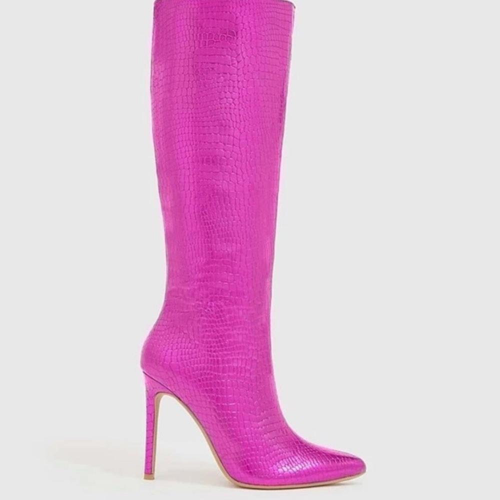 Metallic Pink Boots